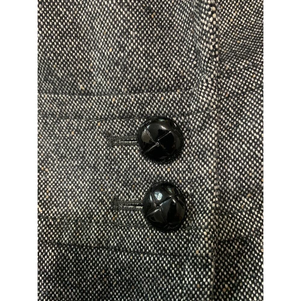 TALBOTS Womens Gray Blazer Size 8 Petite All Season Wool Blend Career Suiting - Picture 8 of 9